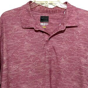 Greg Norman Shark Golf Shirt Mens XL Pink ML75 Stretch Activewear Athleisure